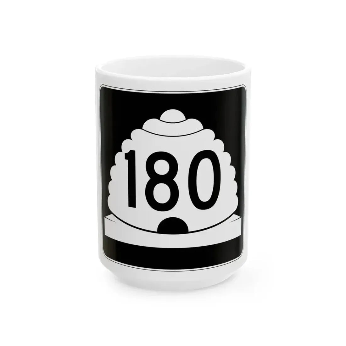 Utah SR 180 (Utah) (Road Sign) White Coffee Mug 15oz - Go Mug Yourself