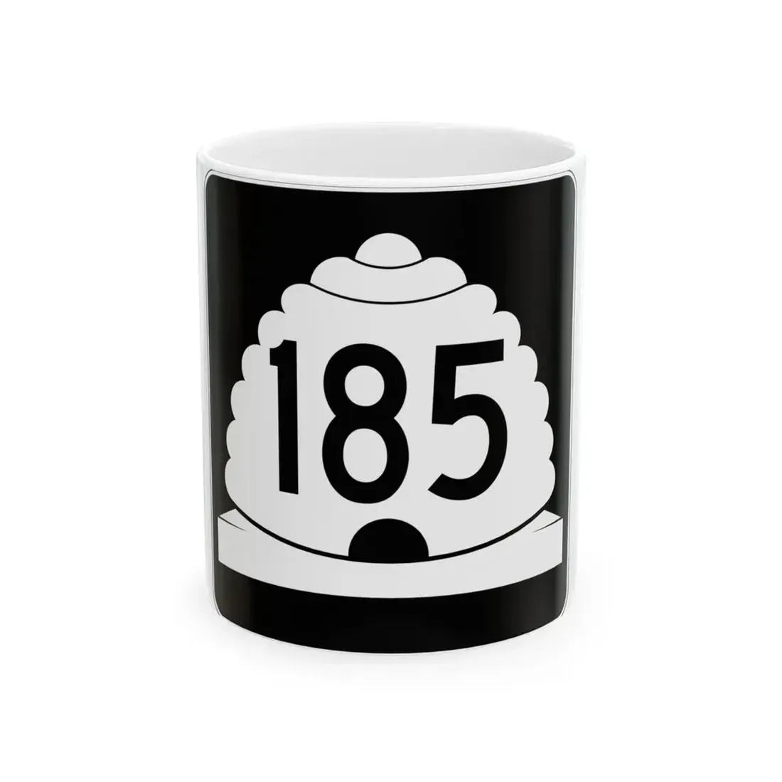 Utah SR 185 (Utah) (Road Sign) White Coffee Mug 11oz - Go Mug Yourself