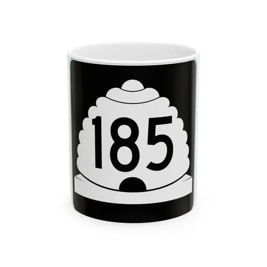 Utah SR 185 (Utah) (Road Sign) White Coffee Mug 11oz - Go Mug Yourself
