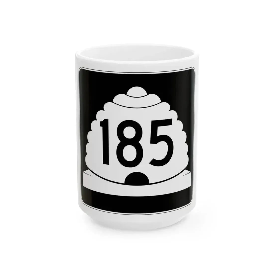 Utah SR 185 (Utah) (Road Sign) White Coffee Mug 15oz - Go Mug Yourself