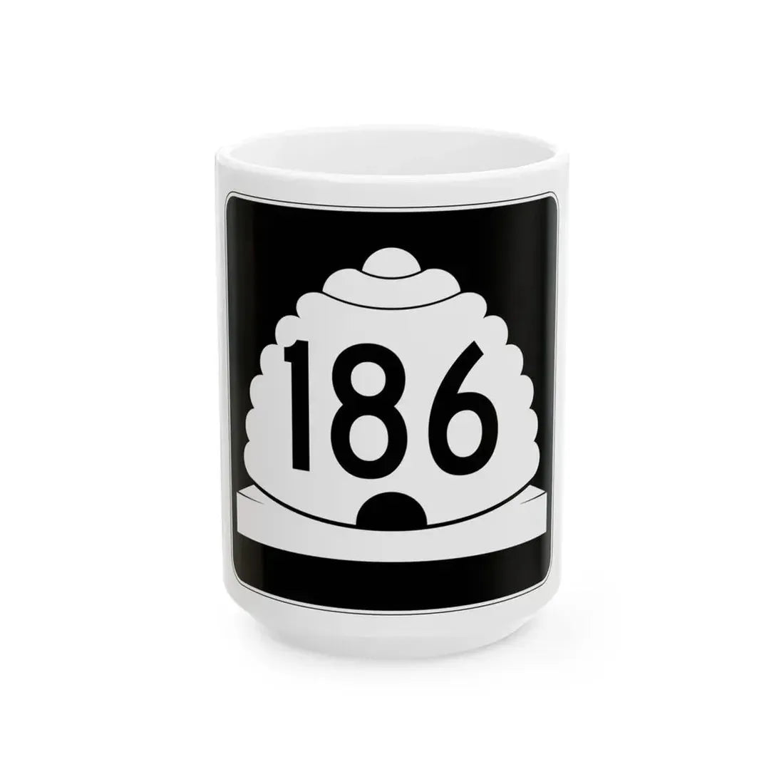 Utah SR 186 (Utah) (Road Sign) White Coffee Mug 15oz - Go Mug Yourself