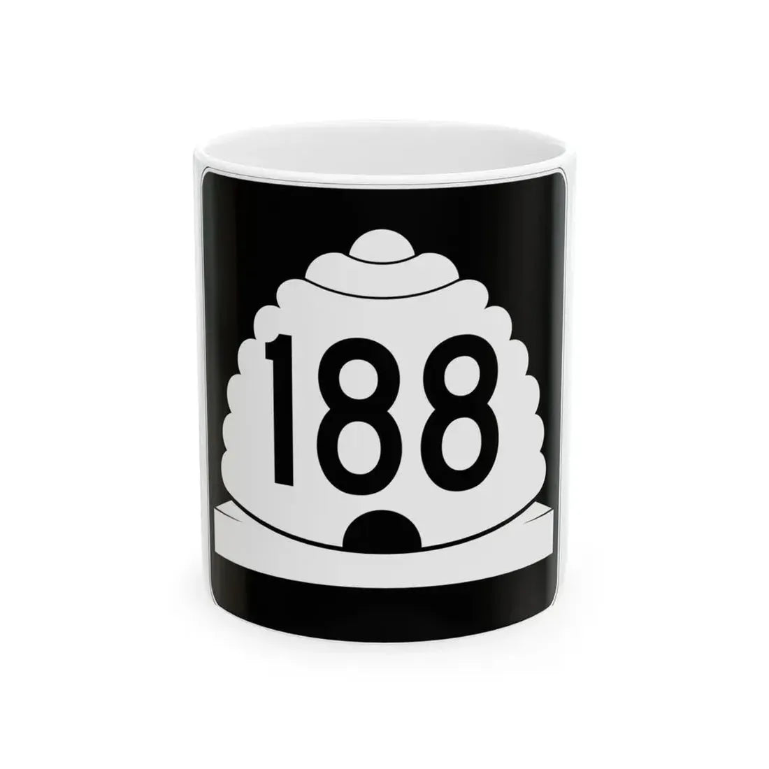 Utah SR 188 (Utah) (Road Sign) White Coffee Mug 11oz - Go Mug Yourself