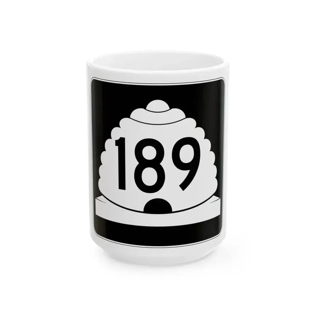 Utah SR 189 (Utah) (Road Sign) White Coffee Mug 15oz - Go Mug Yourself