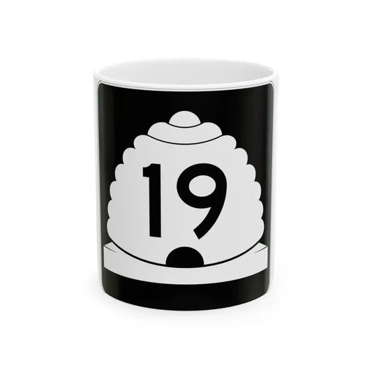 Utah SR 19 (Utah) (Road Sign) White Coffee Mug 11oz - Go Mug Yourself