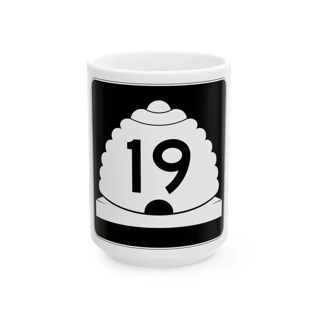 Utah SR 19 (Utah) (Road Sign) White Coffee Mug 15oz - Go Mug Yourself