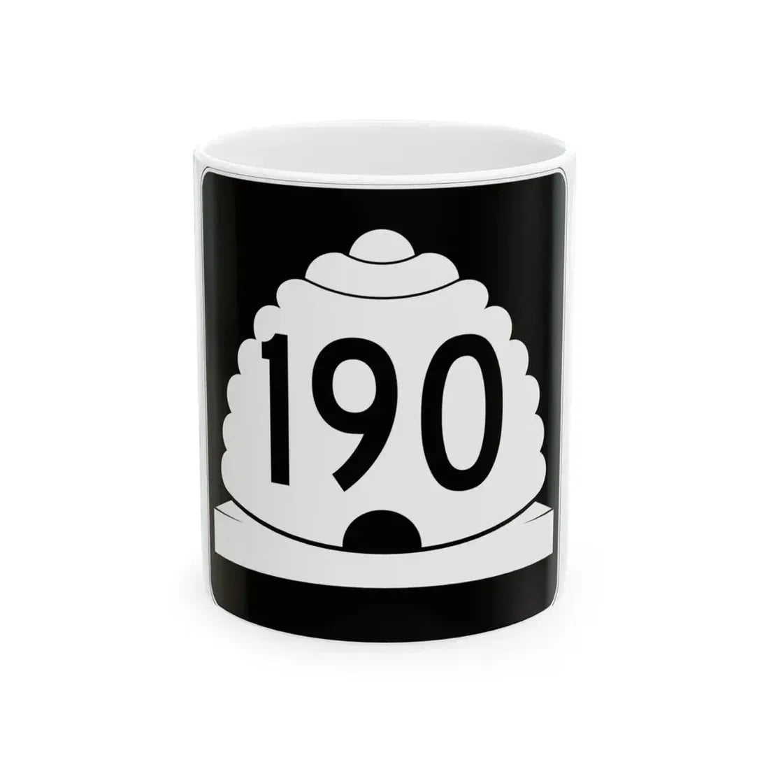 Utah SR 190 (Utah) (Road Sign) White Coffee Mug 11oz - Go Mug Yourself
