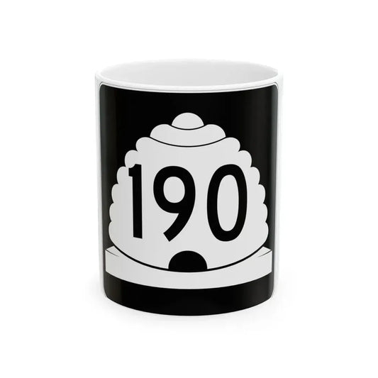 Utah SR 190 (Utah) (Road Sign) White Coffee Mug 11oz - Go Mug Yourself