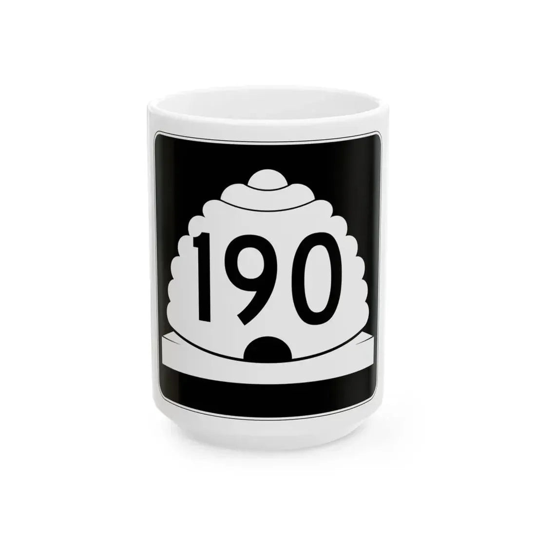 Utah SR 190 (Utah) (Road Sign) White Coffee Mug 15oz - Go Mug Yourself