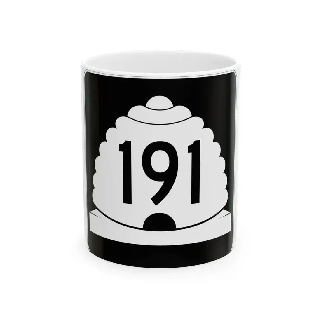 Utah SR 191 (Utah) (Road Sign) White Coffee Mug 11oz - Go Mug Yourself