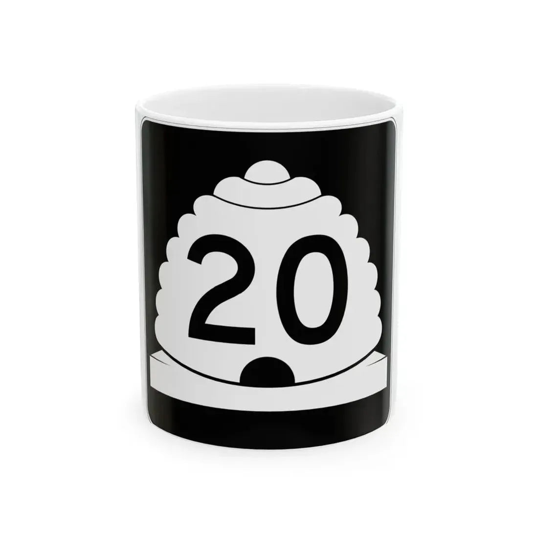 Utah SR 20 (Utah) (Road Sign) White Coffee Mug 11oz - Go Mug Yourself