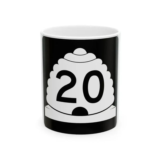 Utah SR 20 (Utah) (Road Sign) White Coffee Mug 11oz - Go Mug Yourself