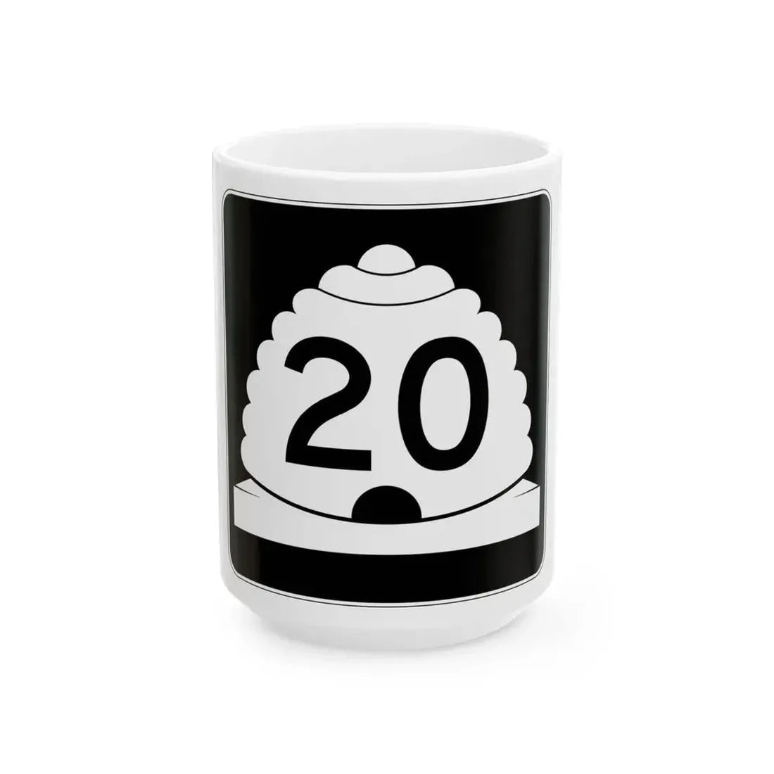 Utah SR 20 (Utah) (Road Sign) White Coffee Mug 15oz - Go Mug Yourself
