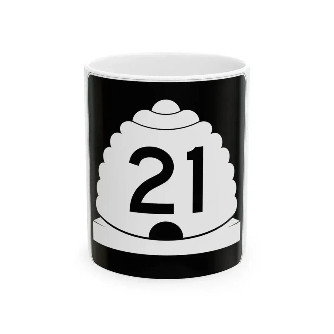Utah SR 21 (Utah) (Road Sign) White Coffee Mug 11oz - Go Mug Yourself