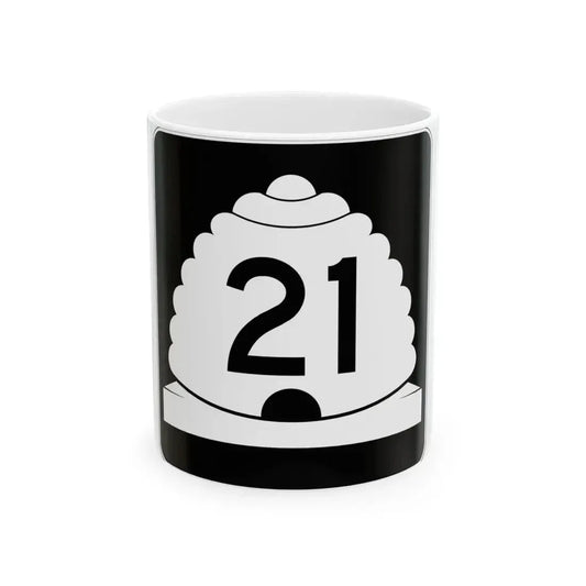 Utah SR 21 (Utah) (Road Sign) White Coffee Mug 11oz - Go Mug Yourself