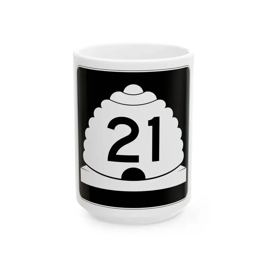 Utah SR 21 (Utah) (Road Sign) White Coffee Mug 15oz - Go Mug Yourself