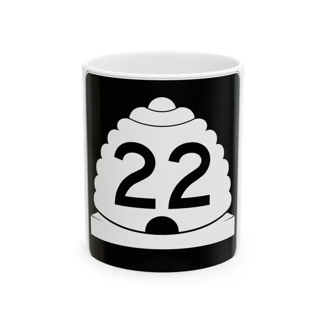 Utah SR 22 (Utah) (Road Sign) White Coffee Mug 11oz - Go Mug Yourself