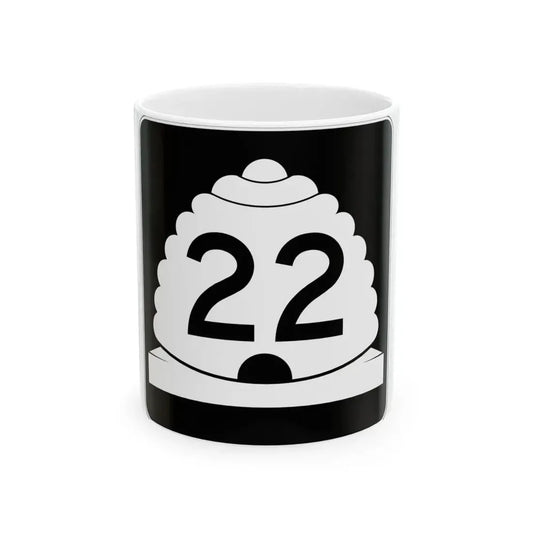 Utah SR 22 (Utah) (Road Sign) White Coffee Mug 11oz - Go Mug Yourself