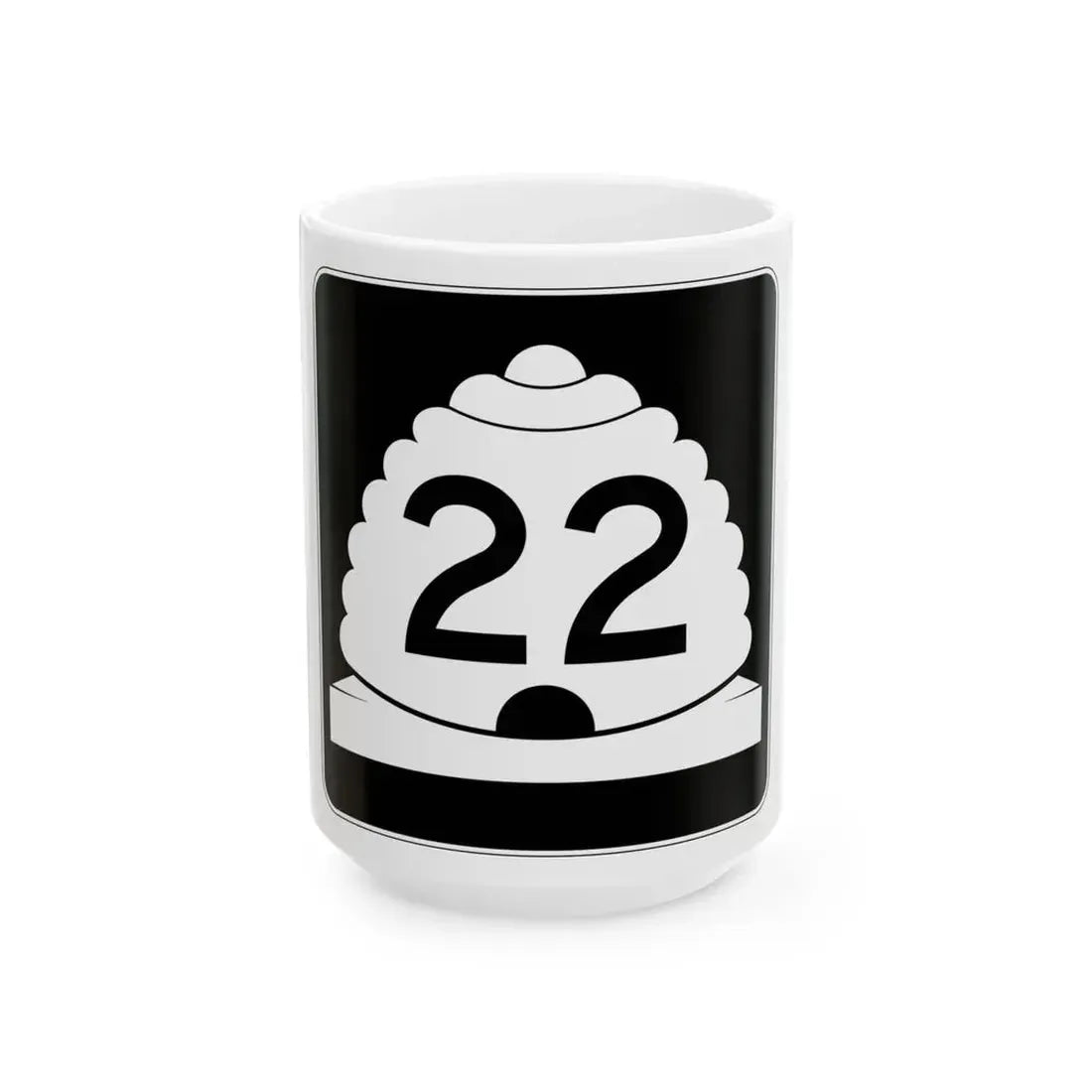 Utah SR 22 (Utah) (Road Sign) White Coffee Mug 15oz - Go Mug Yourself