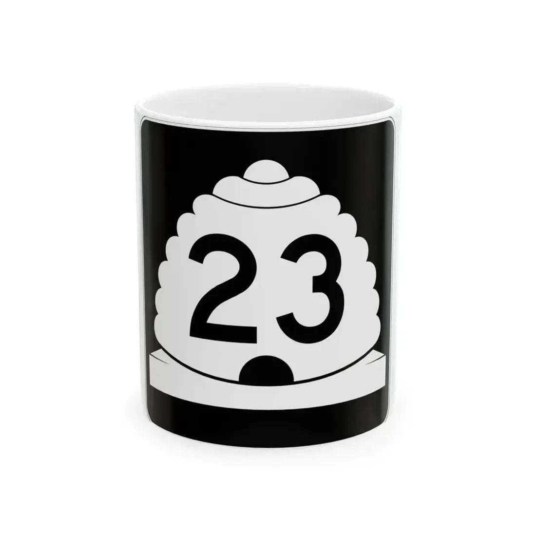 Utah SR 23 (Utah) (Road Sign) White Coffee Mug 11oz - Go Mug Yourself