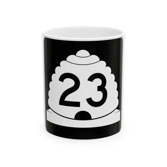 Utah SR 23 (Utah) (Road Sign) White Coffee Mug 11oz - Go Mug Yourself