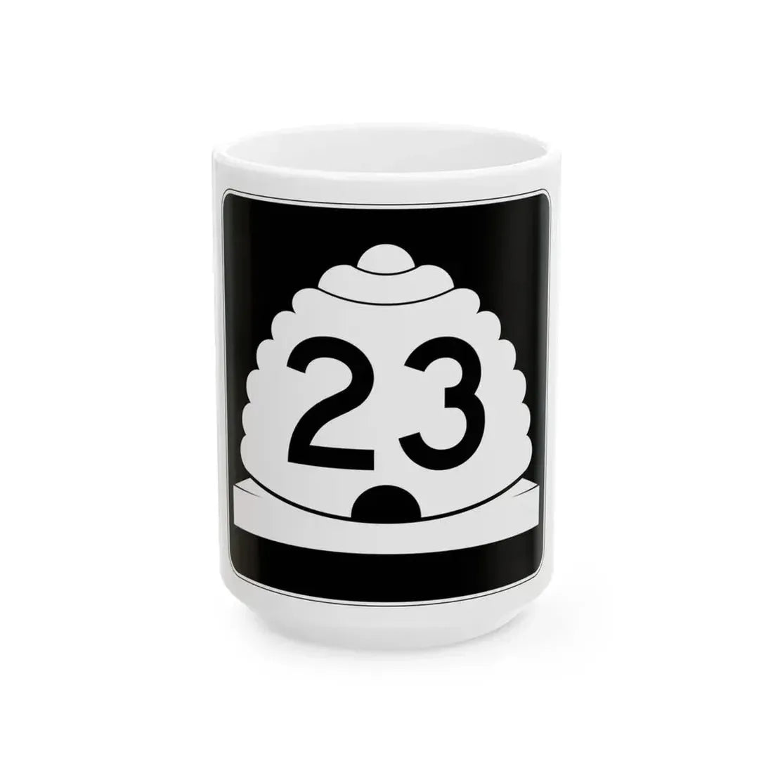 Utah SR 23 (Utah) (Road Sign) White Coffee Mug 15oz - Go Mug Yourself