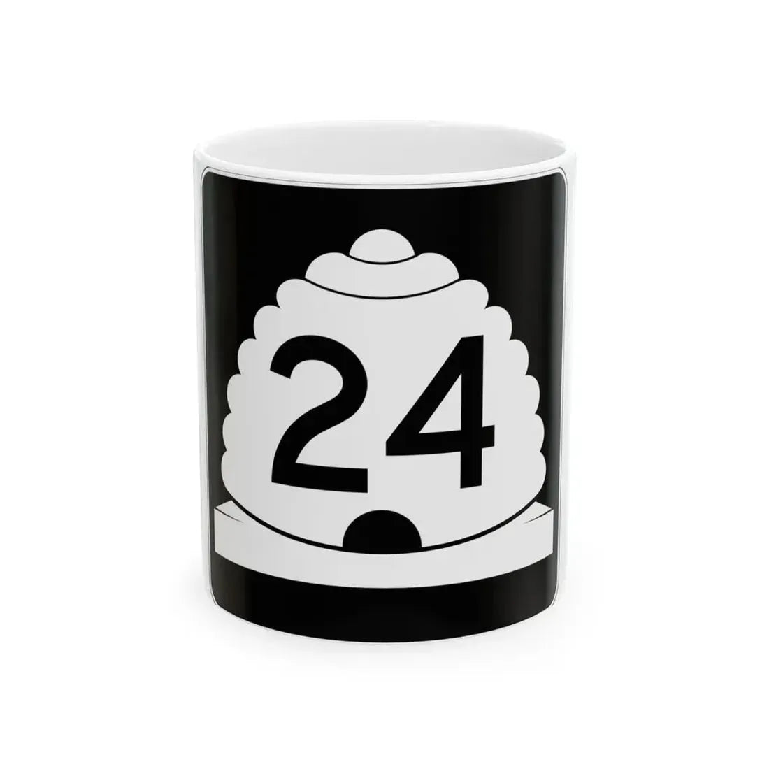 Utah SR 24 (Utah) (Road Sign) White Coffee Mug 11oz - Go Mug Yourself
