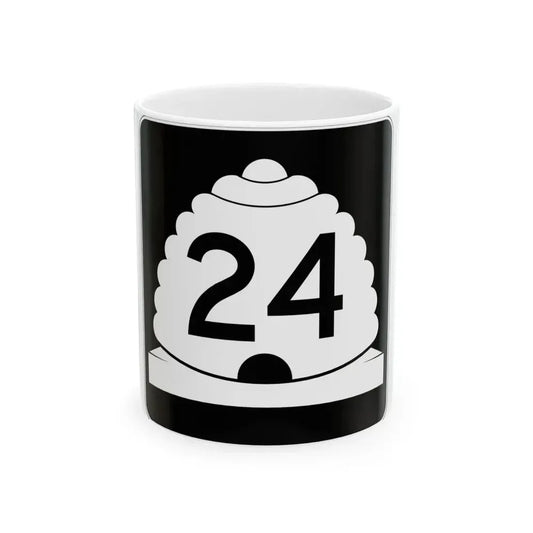 Utah SR 24 (Utah) (Road Sign) White Coffee Mug 11oz - Go Mug Yourself