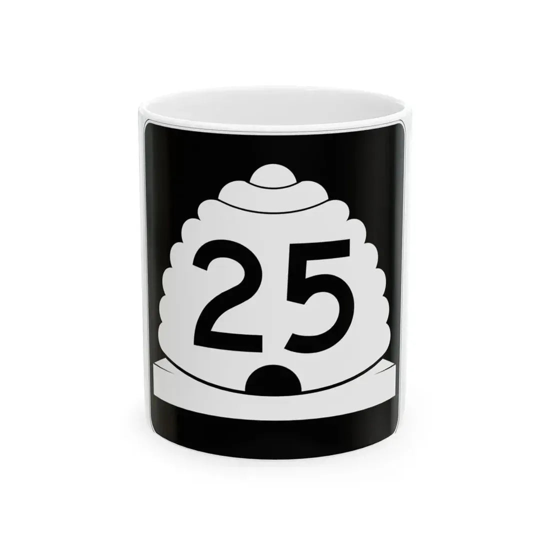 Utah SR 25 (Utah) (Road Sign) White Coffee Mug 11oz - Go Mug Yourself