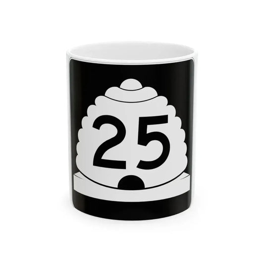 Utah SR 25 (Utah) (Road Sign) White Coffee Mug 11oz - Go Mug Yourself