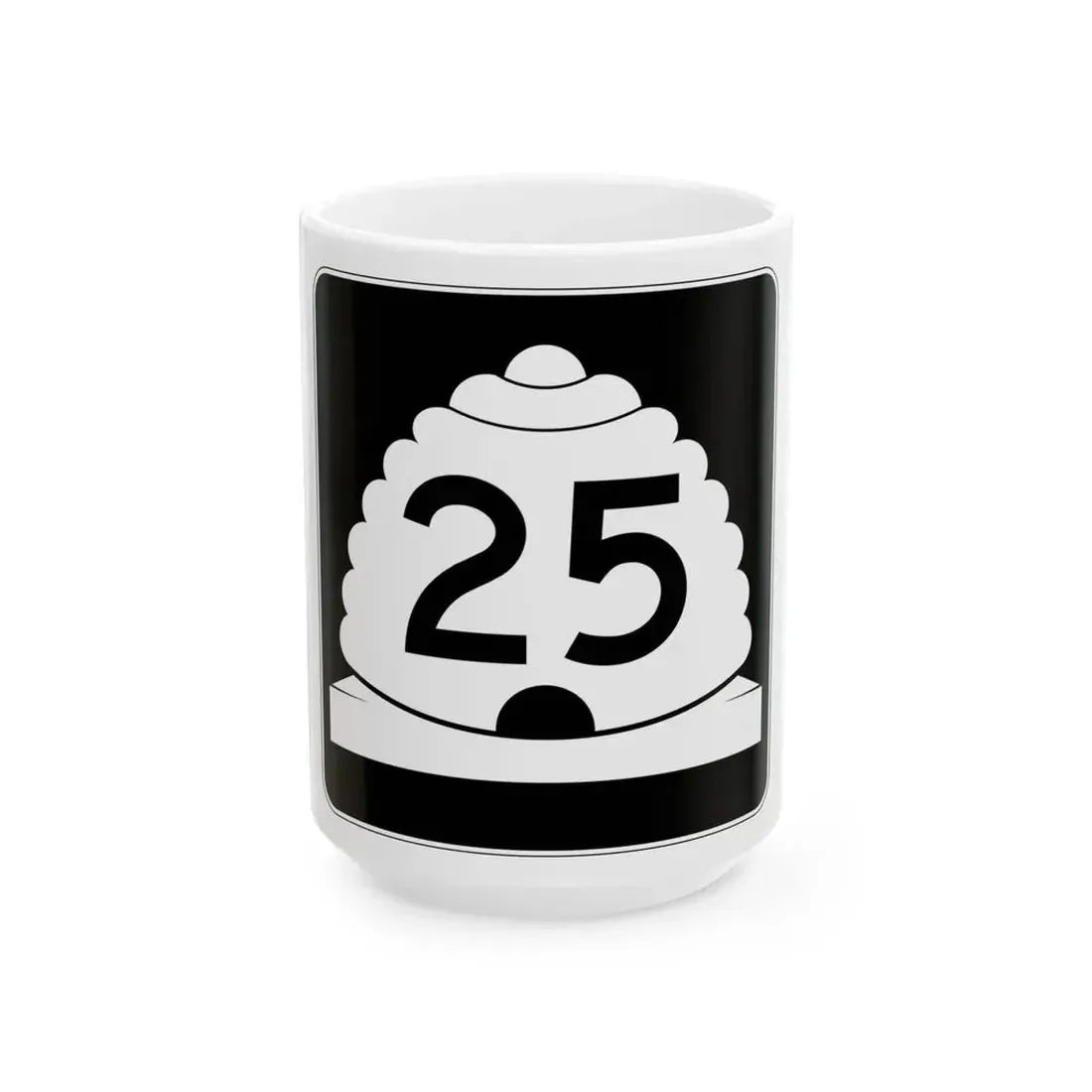 Utah SR 25 (Utah) (Road Sign) White Coffee Mug 15oz - Go Mug Yourself
