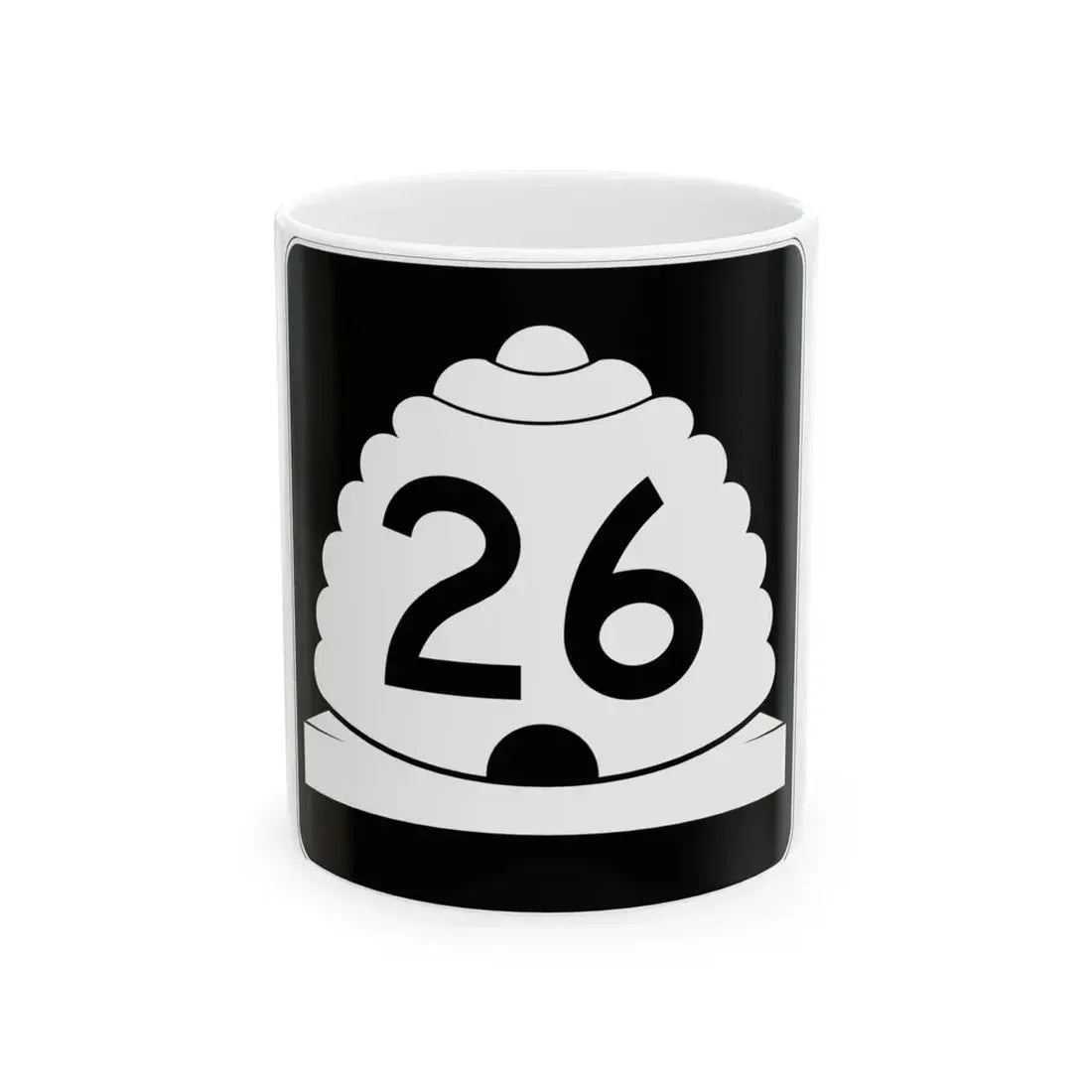 Utah SR 26 (Utah) (Road Sign) White Coffee Mug 11oz - Go Mug Yourself