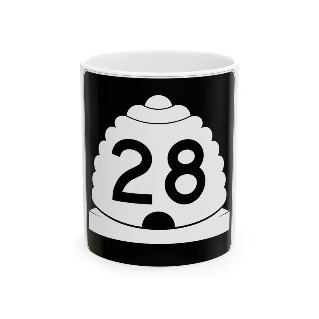 Utah SR 28 (Utah) (Road Sign) White Coffee Mug 11oz - Go Mug Yourself
