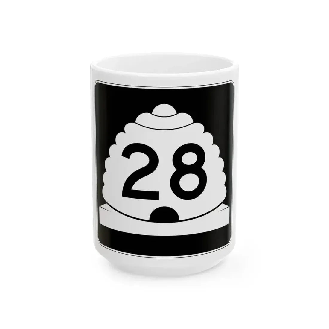Utah SR 28 (Utah) (Road Sign) White Coffee Mug 15oz - Go Mug Yourself