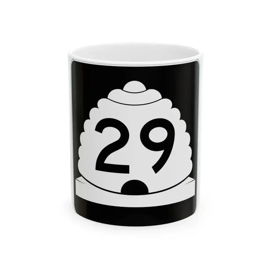 Utah SR 29 (Utah) (Road Sign) White Coffee Mug 11oz - Go Mug Yourself