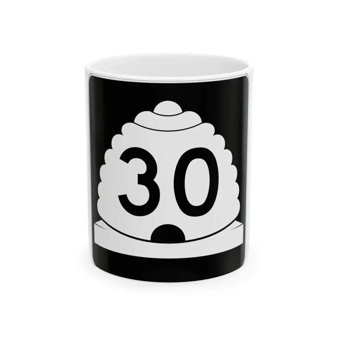 Utah SR 30 (Utah) (Road Sign) White Coffee Mug 11oz - Go Mug Yourself