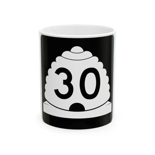 Utah SR 30 (Utah) (Road Sign) White Coffee Mug 11oz - Go Mug Yourself