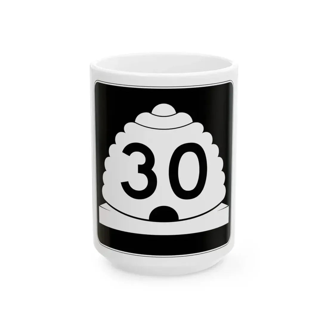 Utah SR 30 (Utah) (Road Sign) White Coffee Mug 15oz - Go Mug Yourself