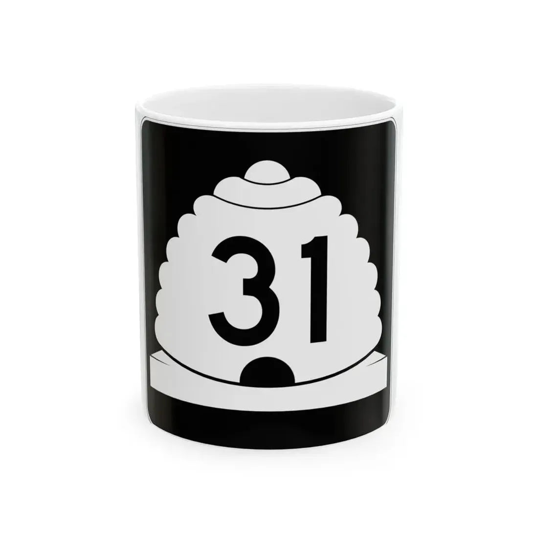 Utah SR 31 (Utah) (Road Sign) White Coffee Mug 11oz - Go Mug Yourself