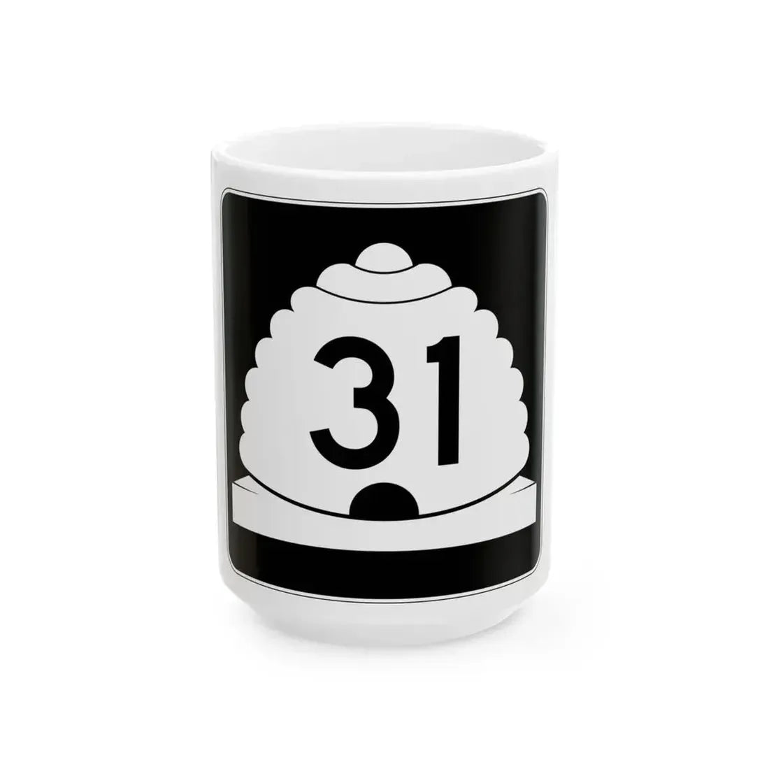 Utah SR 31 (Utah) (Road Sign) White Coffee Mug 15oz - Go Mug Yourself