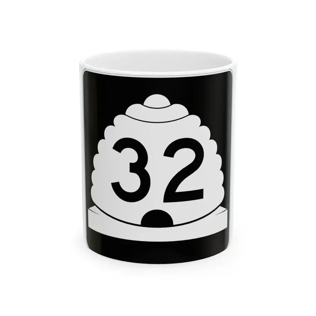 Utah SR 32 (Utah) (Road Sign) White Coffee Mug 11oz - Go Mug Yourself