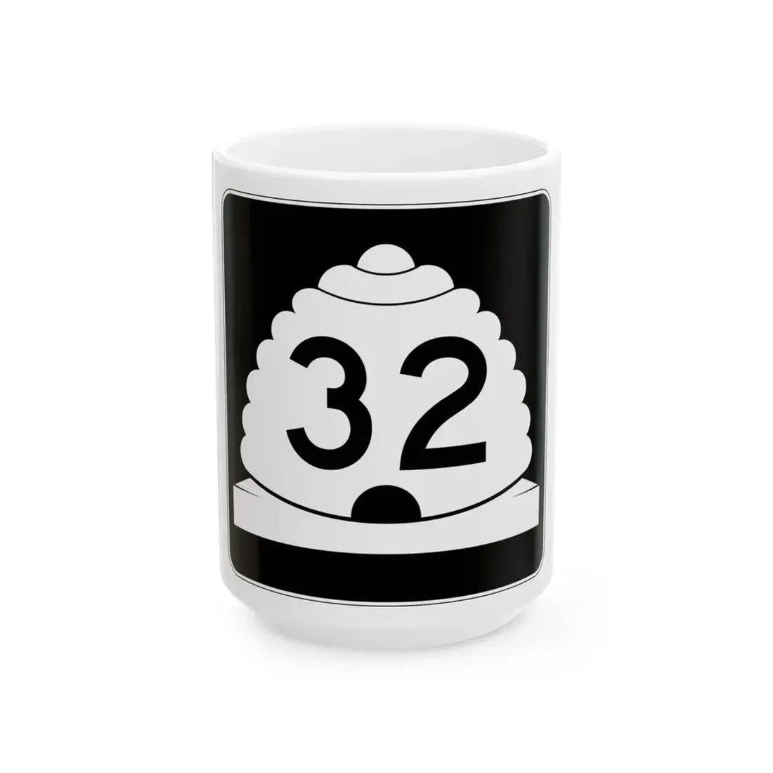 Utah SR 32 (Utah) (Road Sign) White Coffee Mug 15oz - Go Mug Yourself