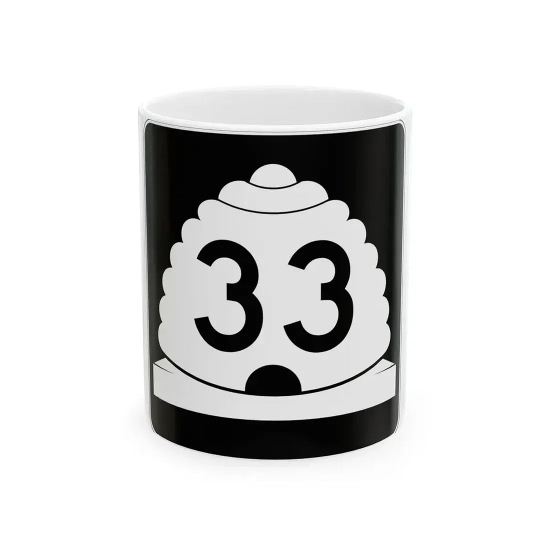 Utah SR 33 (Utah) (Road Sign) White Coffee Mug 11oz - Go Mug Yourself