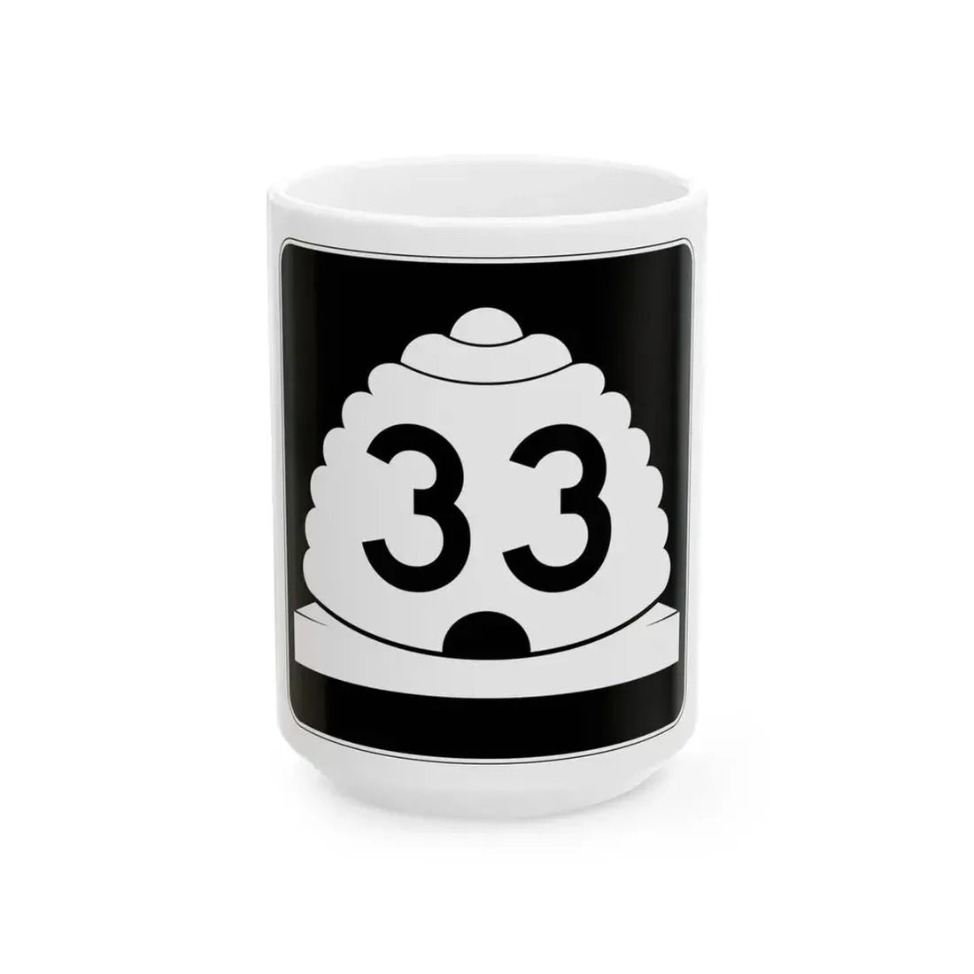 Utah SR 33 (Utah) (Road Sign) White Coffee Mug 15oz - Go Mug Yourself
