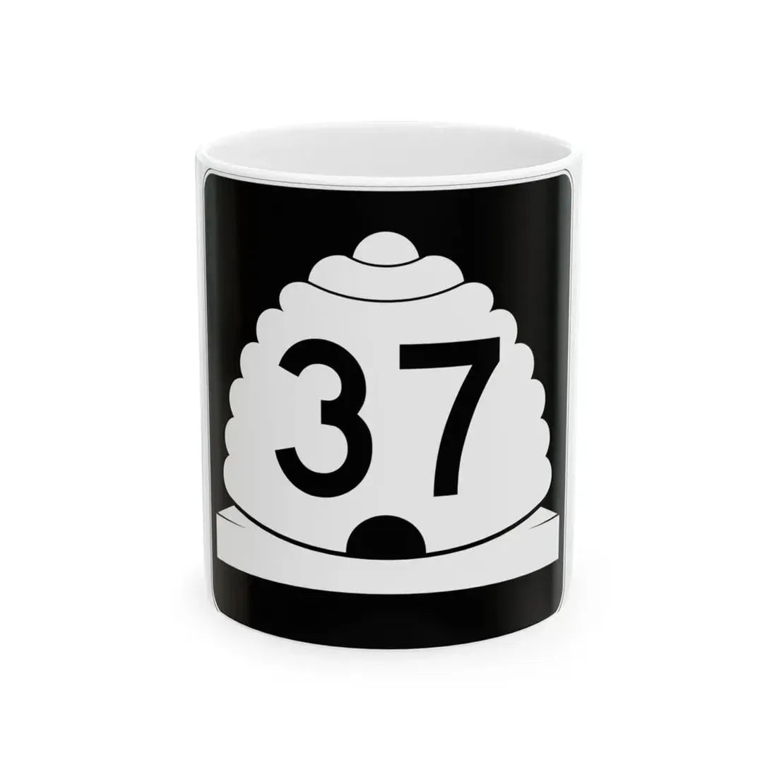 Utah SR 37 (Utah) (Road Sign) White Coffee Mug 11oz - Go Mug Yourself