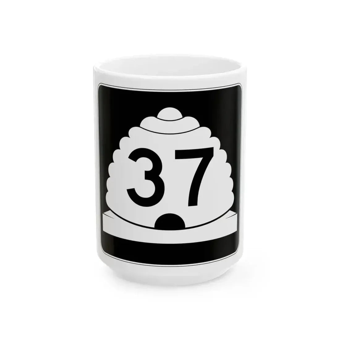Utah SR 37 (Utah) (Road Sign) White Coffee Mug 15oz - Go Mug Yourself