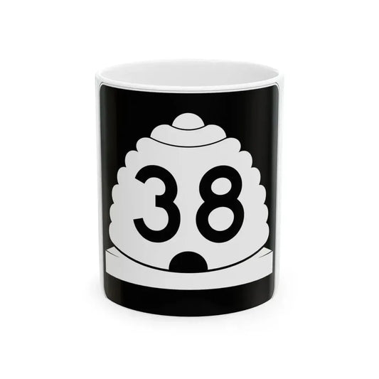 Utah SR 38 (Utah) (Road Sign) White Coffee Mug 11oz - Go Mug Yourself
