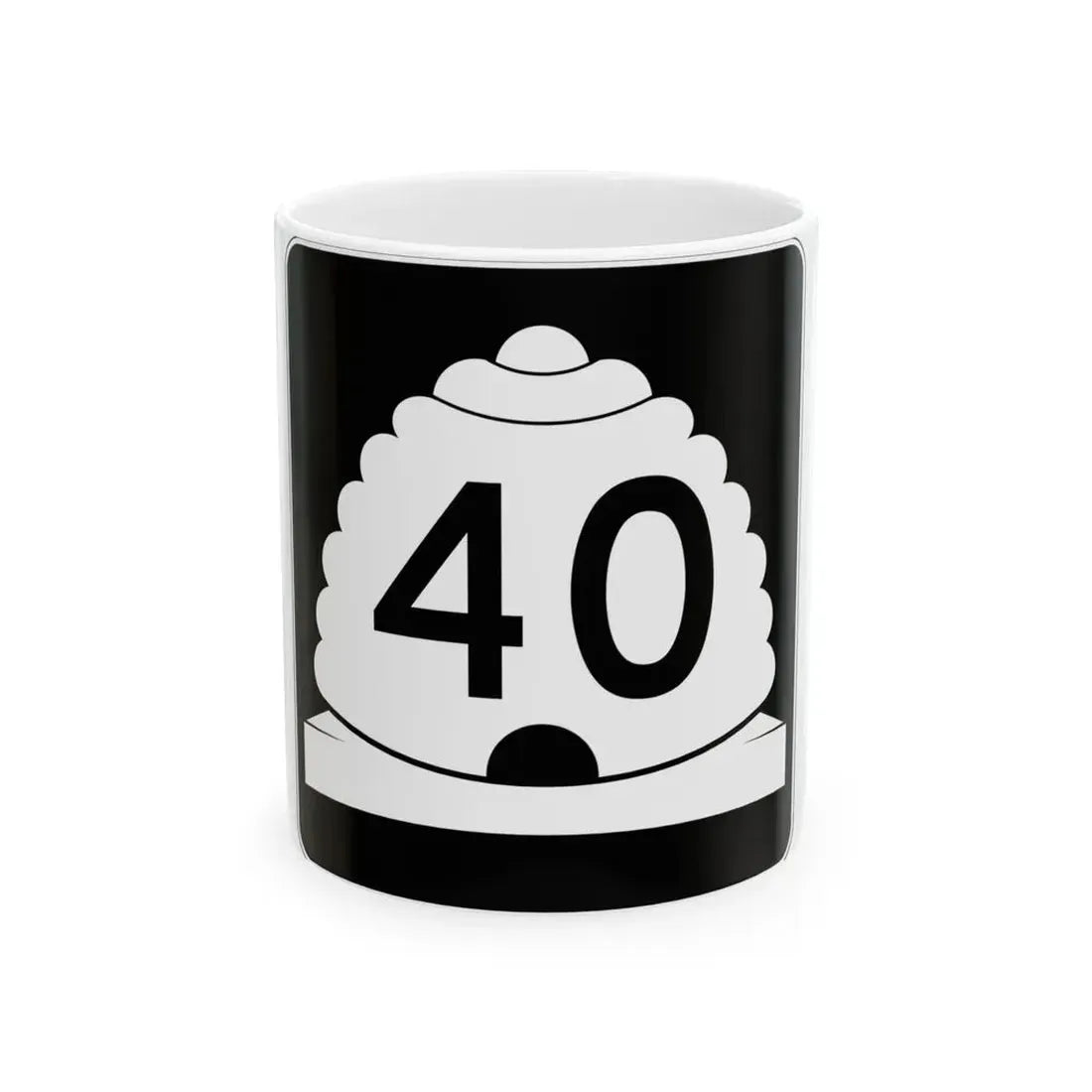 Utah SR 40 (Utah) (Road Sign) White Coffee Mug 11oz - Go Mug Yourself