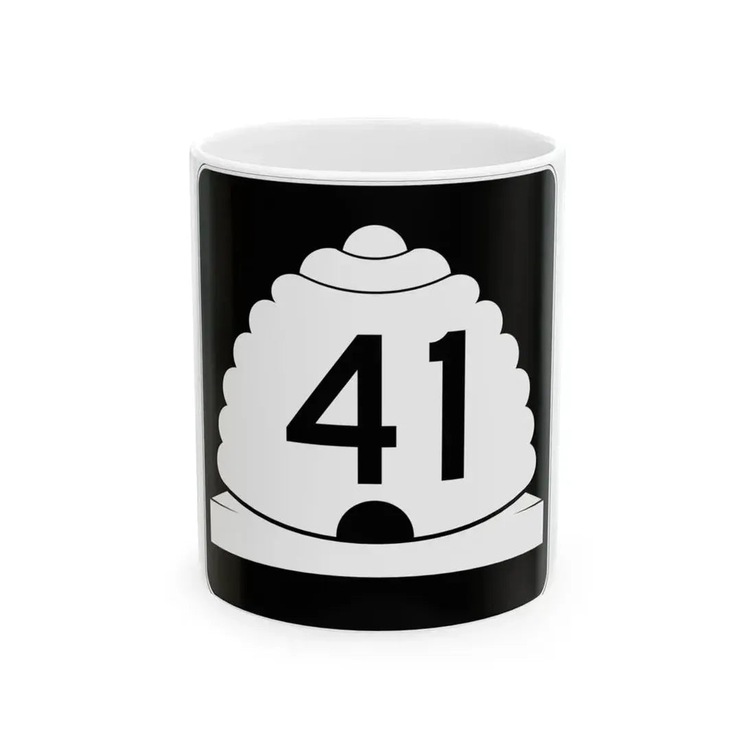 Utah SR 41 (Utah) (Road Sign) White Coffee Mug 11oz - Go Mug Yourself