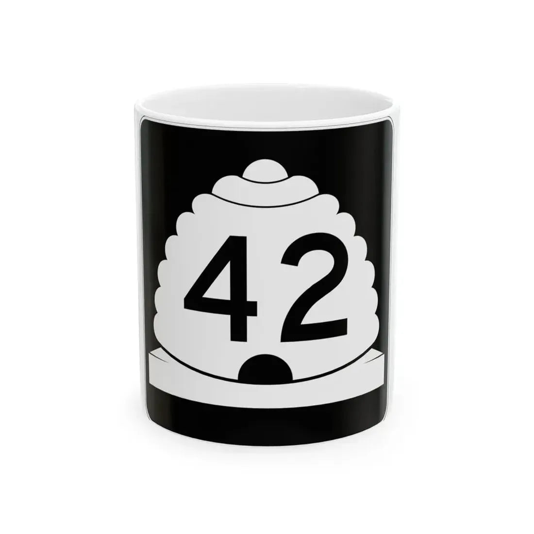 Utah SR 42 (Utah) (Road Sign) White Coffee Mug 11oz - Go Mug Yourself