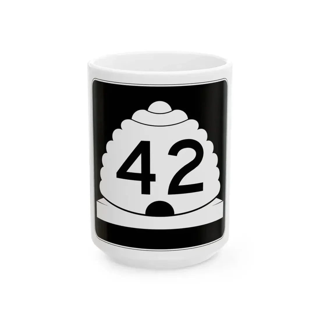 Utah SR 42 (Utah) (Road Sign) White Coffee Mug 15oz - Go Mug Yourself